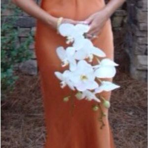 Roberto Cavalli Silk Gown Size 2 Made in Italy. 100% Silk Orange Color OBO